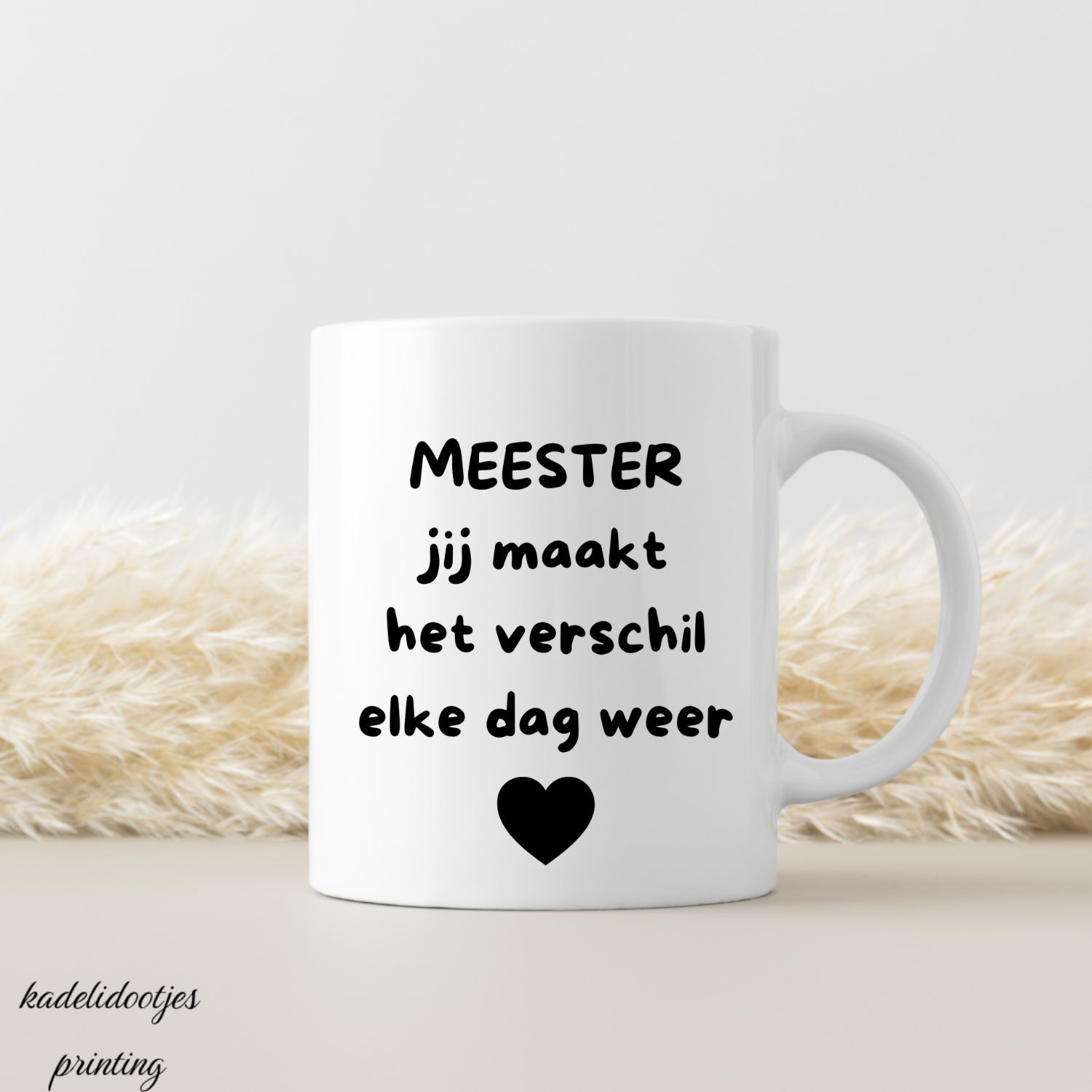 Meester Jij Maakt Het Verschil - Mok 11oz – Cadeau Meester