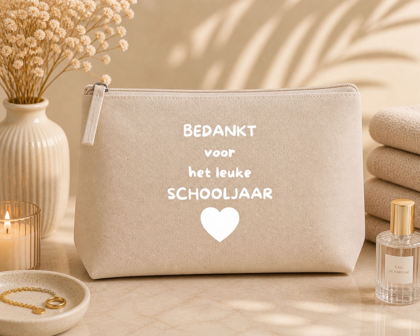 Bedankt Voor Het Leuke Schooljaar - Toilettas- Cadeau Juf