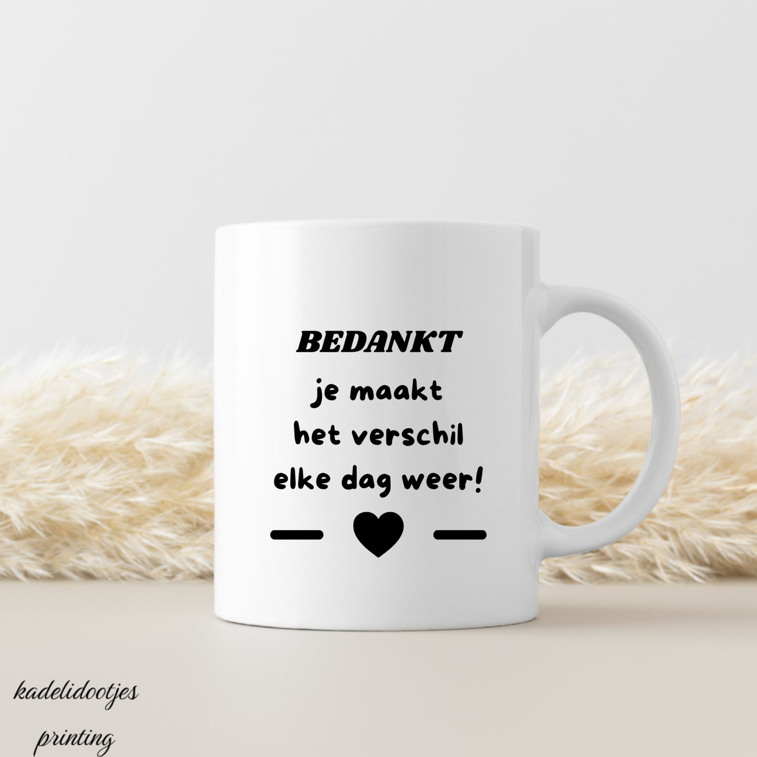 Bedankt Je Maakt Het Verschil - Mok 11oz – Cadeau Bedankt