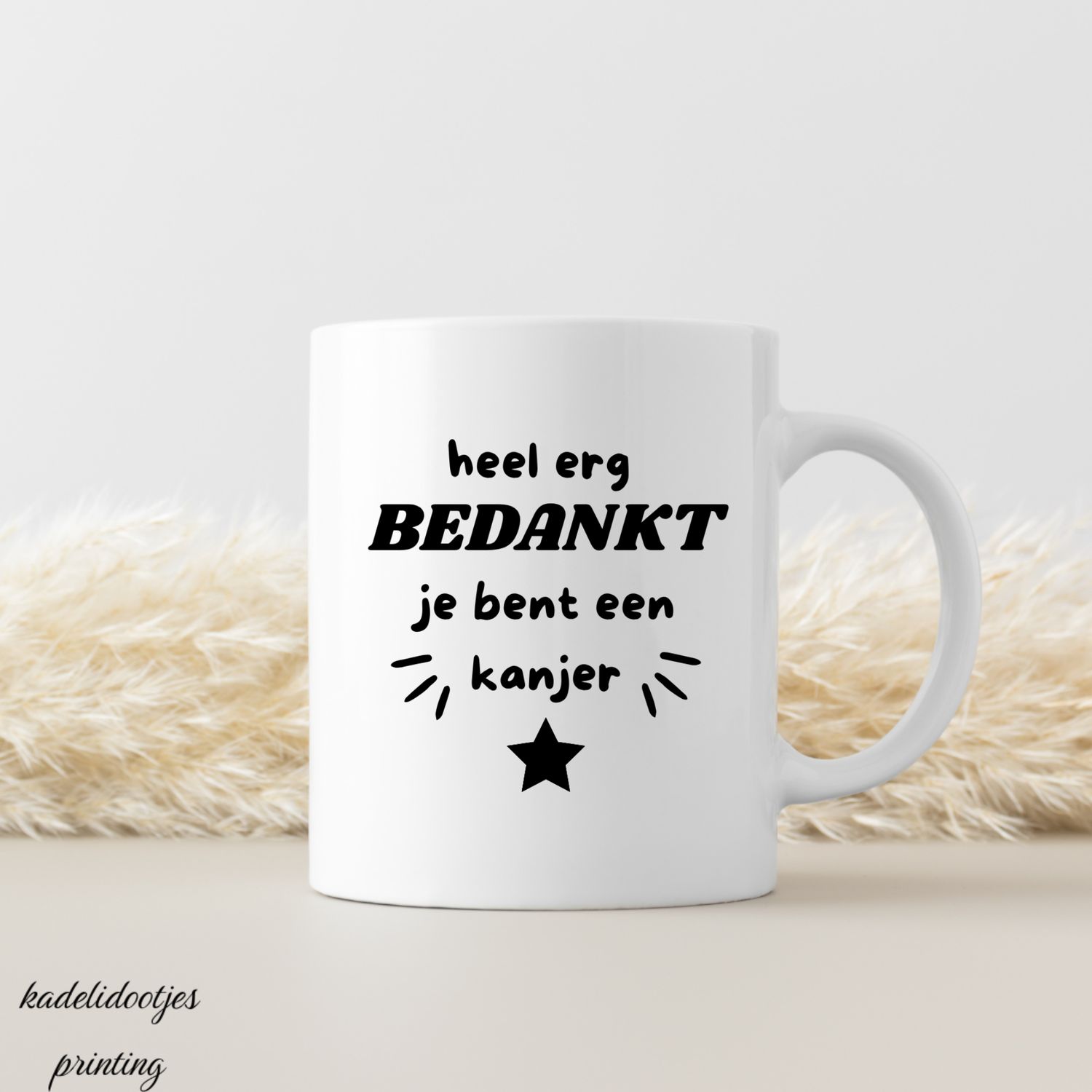 Heel Erg Bedankt Je Bent Een Kanjer - Mok 11oz - Cadeau Bedankt