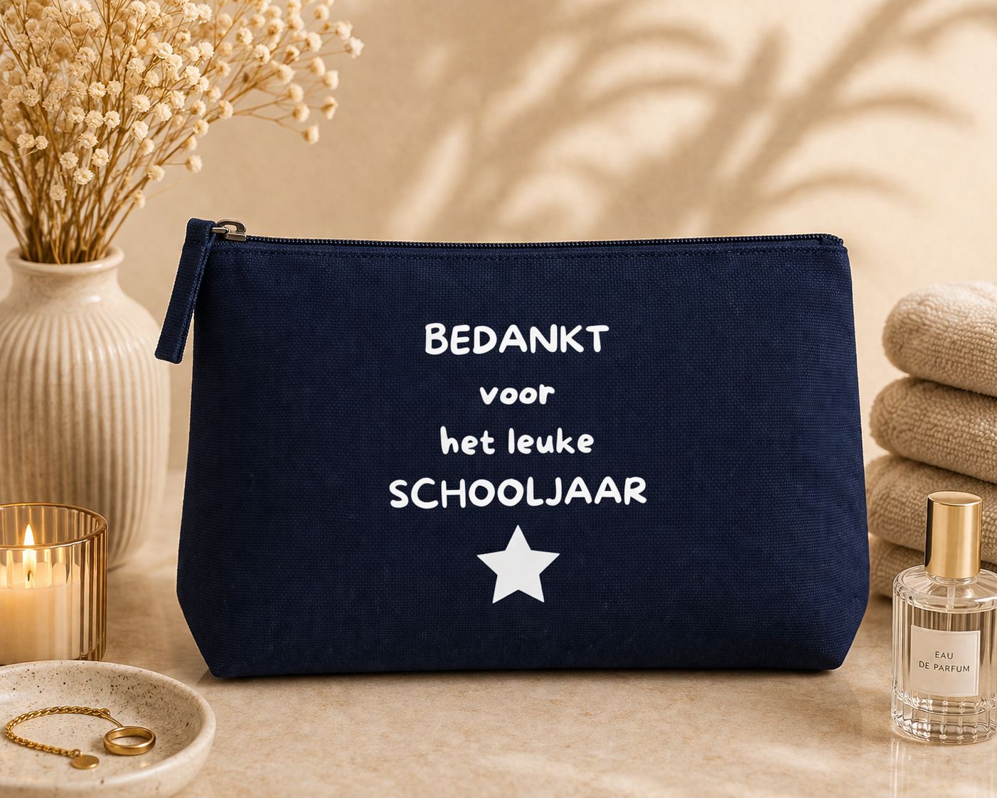 Bedankt Voor Het Leuke Schooljaar - Toilettas – Cadeau Juf