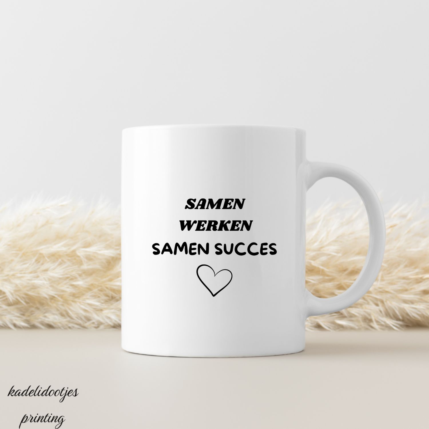 Samen Werken, Samen Succes - Mok 11oz - Cadeau Collega