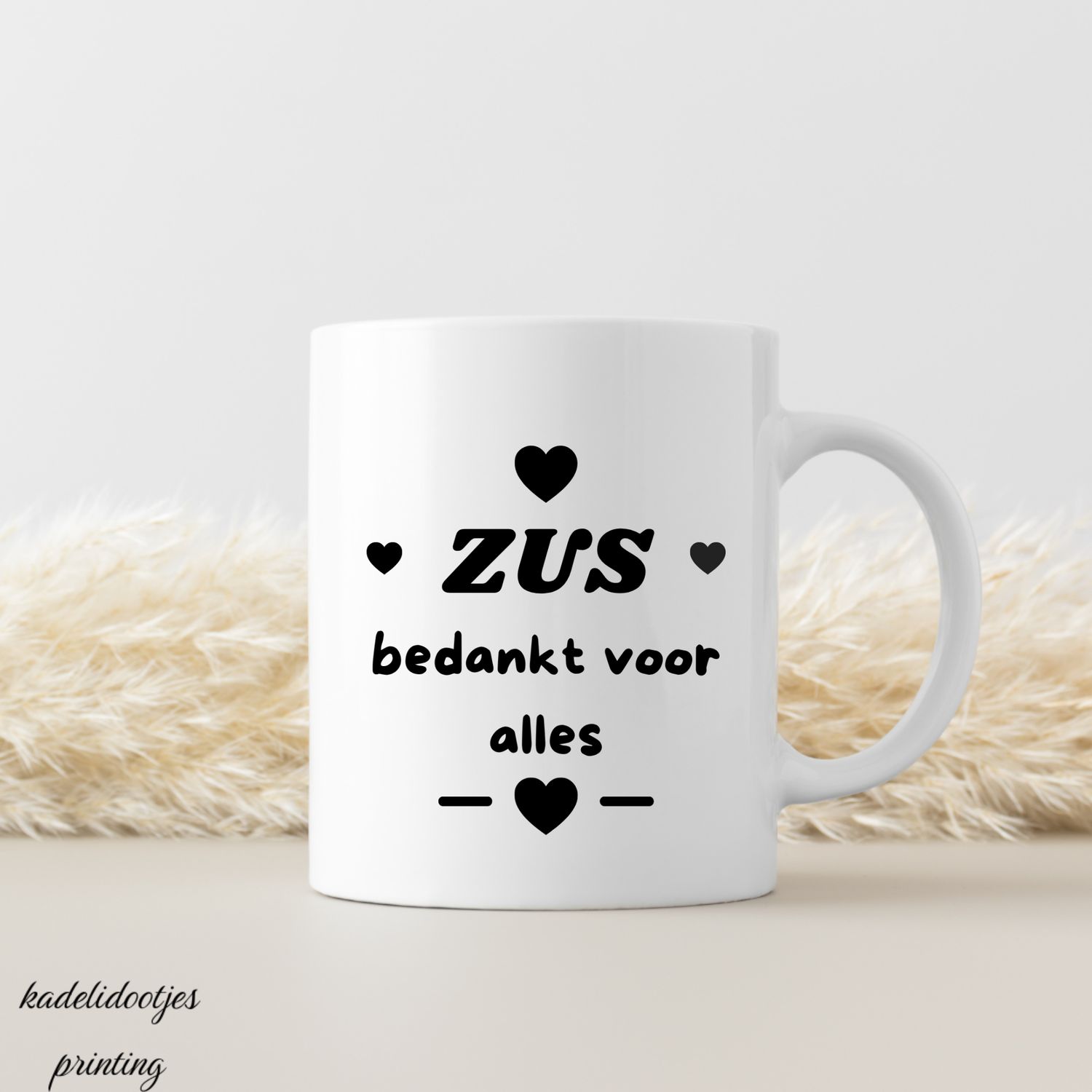 Zus, Bedankt Voor Alles - Mok 11oz - Cadeau Broer of Zus