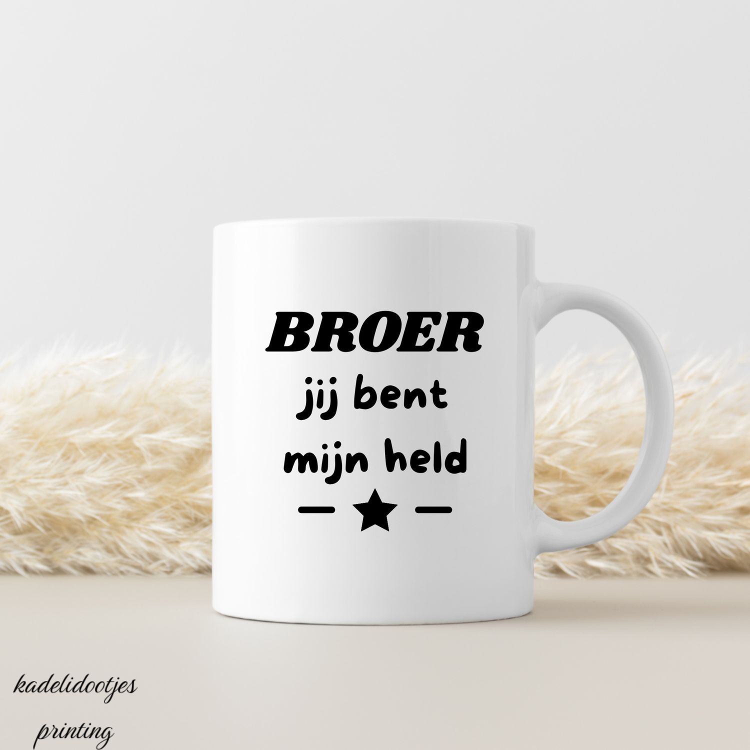 Broer Jij Bent Mijn Held - Mok 11oz - Cadeau Broer of Zus