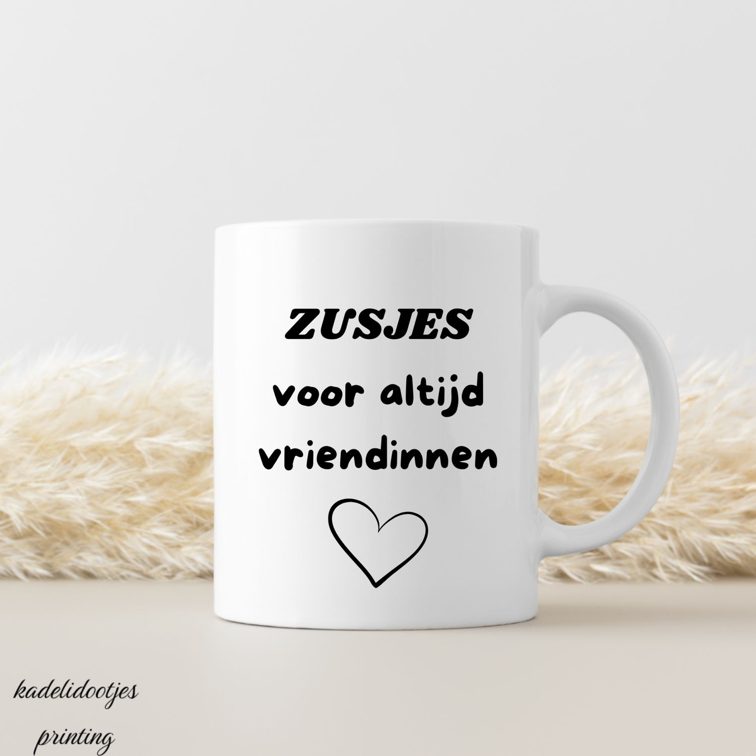 Zusjes Voor Altijd Vriendinnen - Mok 11oz - Cadeau Broer of Zus