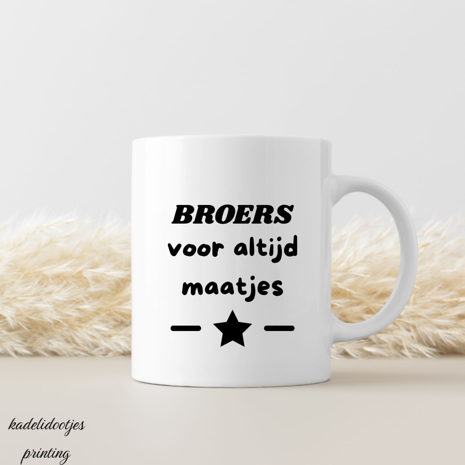 Broers Voor Altijd Maatjes - Mok 11oz - Cadeau Broer of Zus