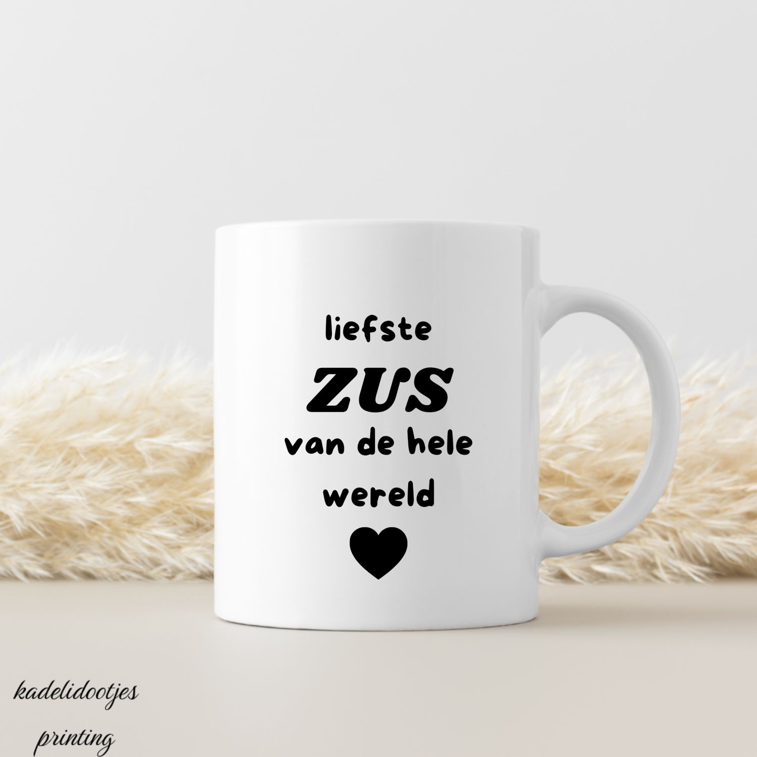 Liefste Zus Van de Hele Wereld - Mok 11oz - Cadeau Broer of Zus