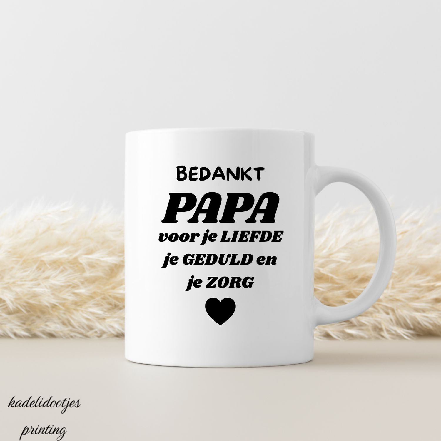 Bedankt Papa Voor Je Liefde Je Geduld en Je Zorg - Mok 11oz – Cadeau Papa