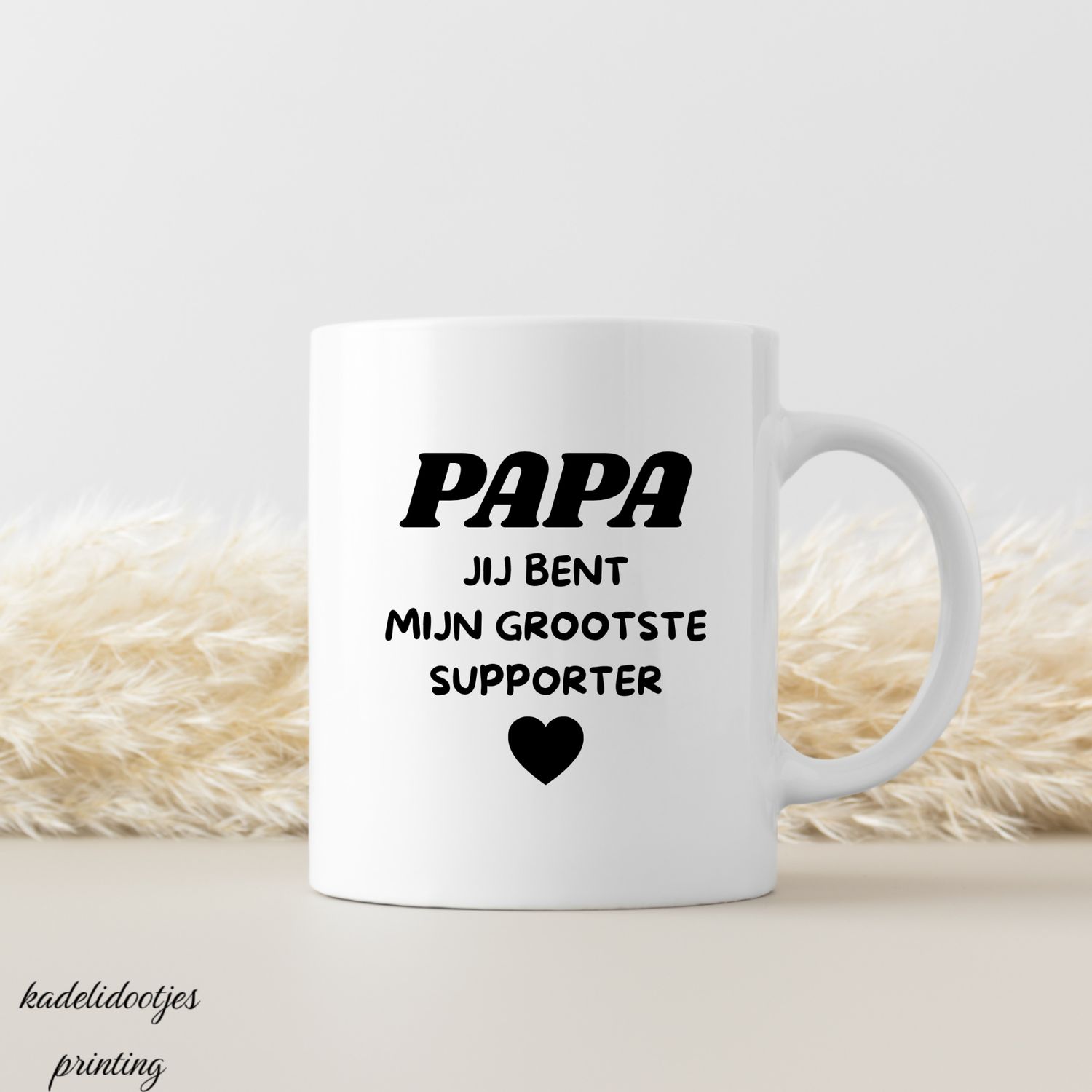 Papa Jij Bent Mijn Grootste Supporter - Mok 11oz - Cadeau Papa