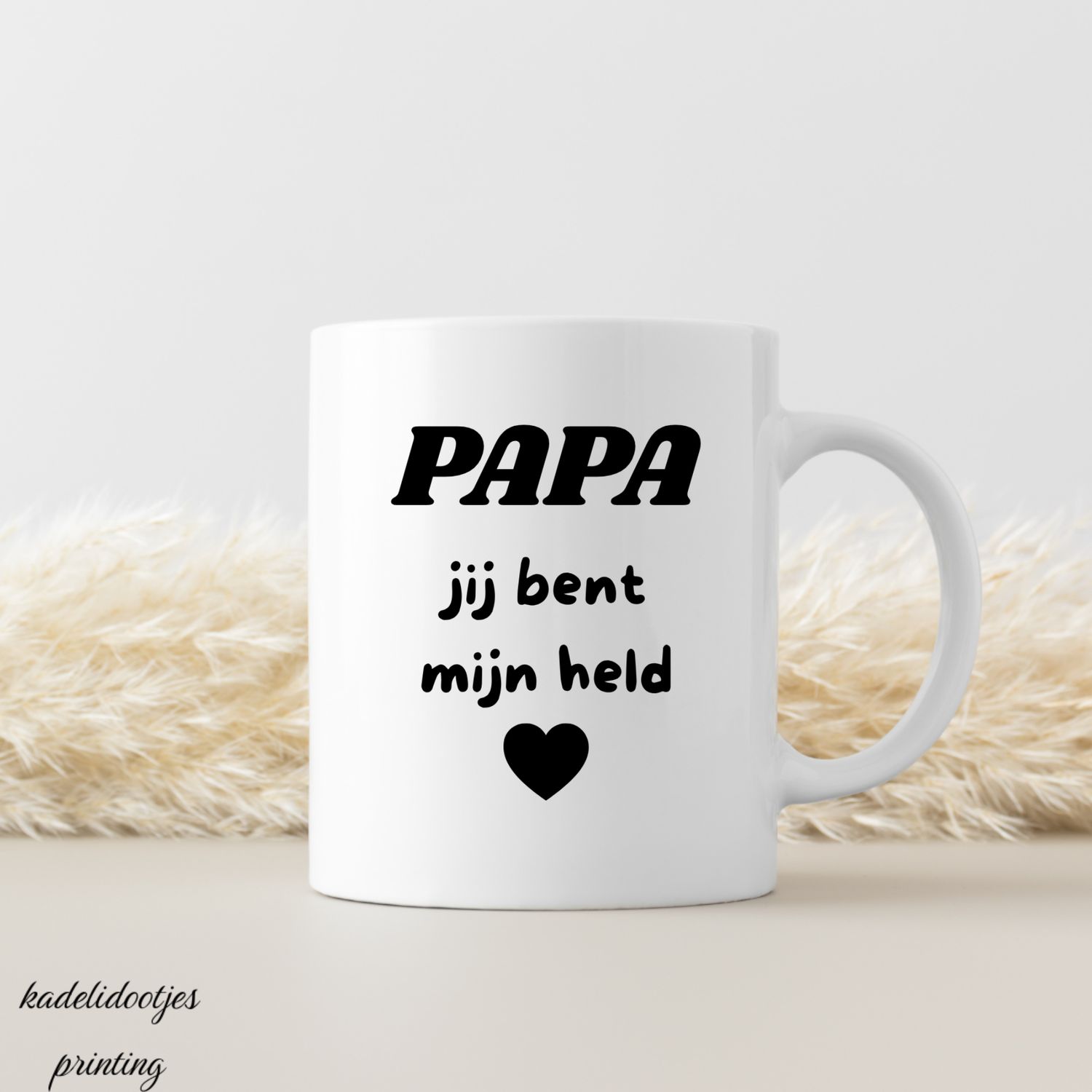 Papa Jij Bent Mijn Held - Mok 11oz – Cadeau Papa