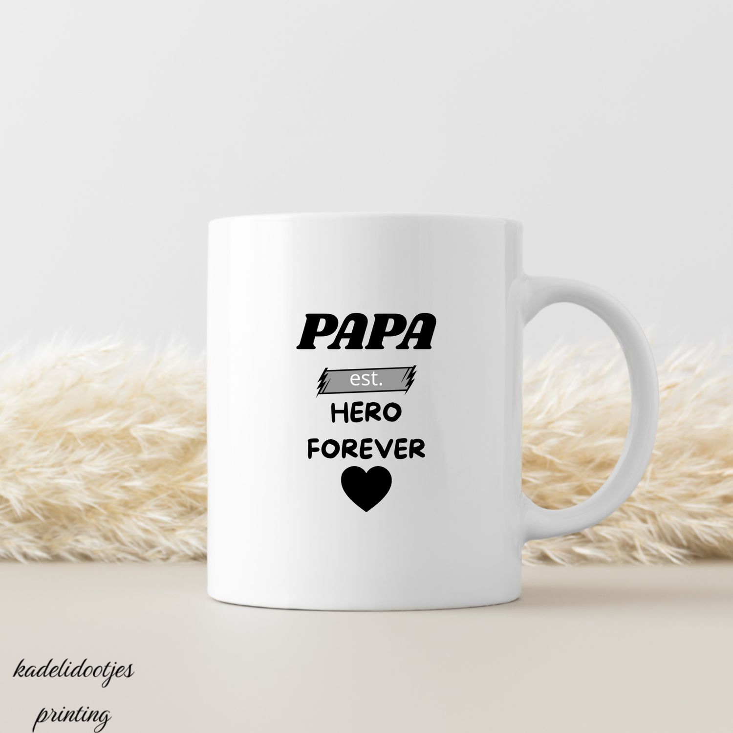 Papa Best Hero Forever - Mok 11oz – Cadeau Papa