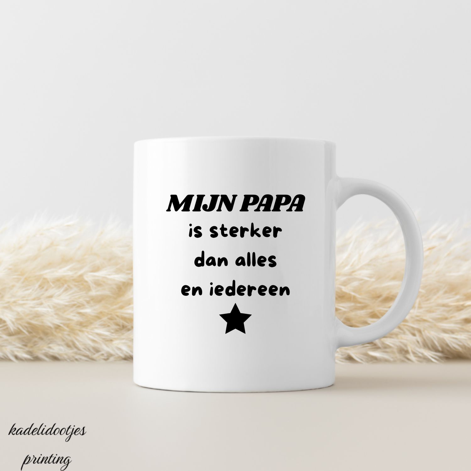 Mijn Papa Is Sterker Dan Iedereen - Mok 11oz - Cadeau Papa