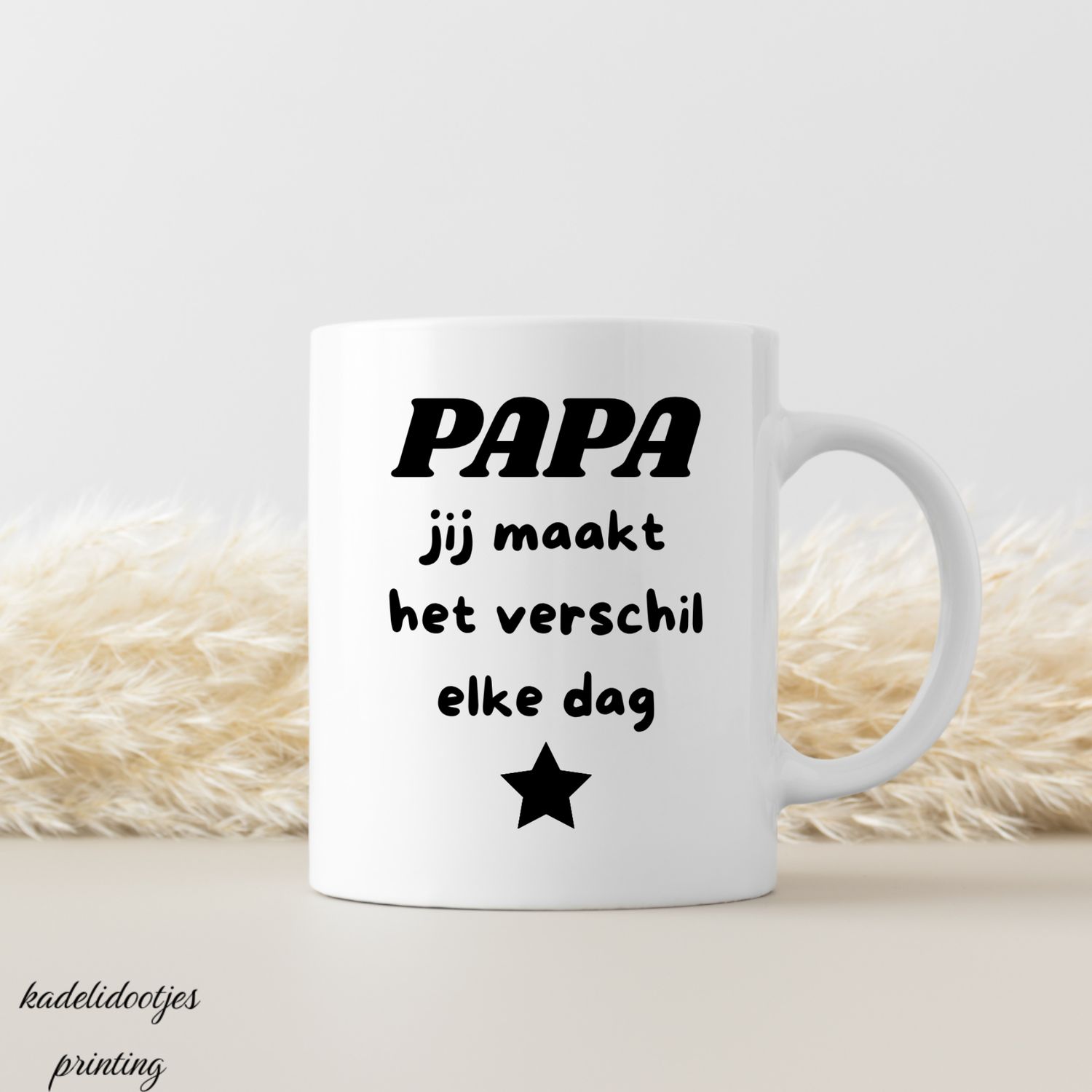 Papa Jij Maakt Het Verschil - Mok 11oz – Cadeau Papa
