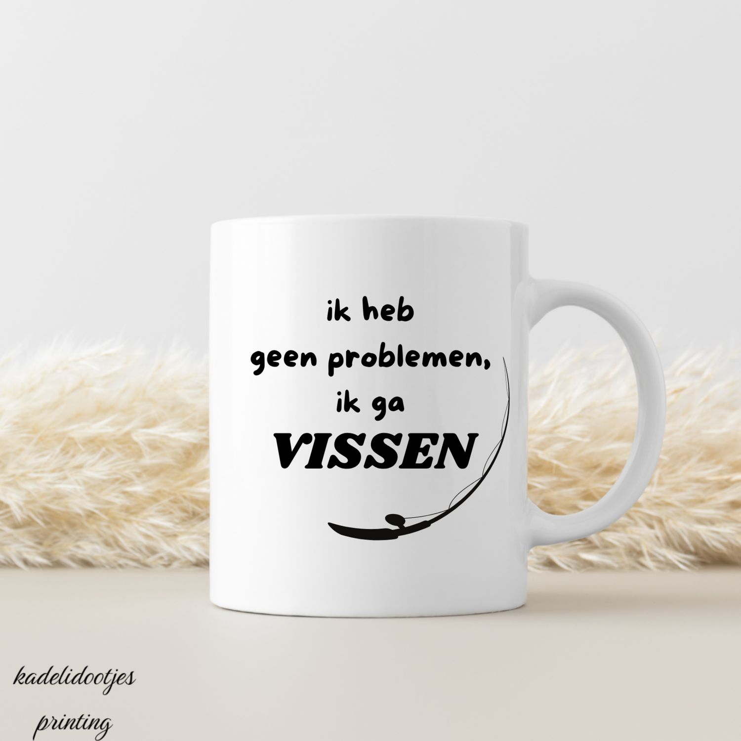 Ik Heb Geen Problemen Ik Ga Vissen - Mok 11oz - Visser Cadeau