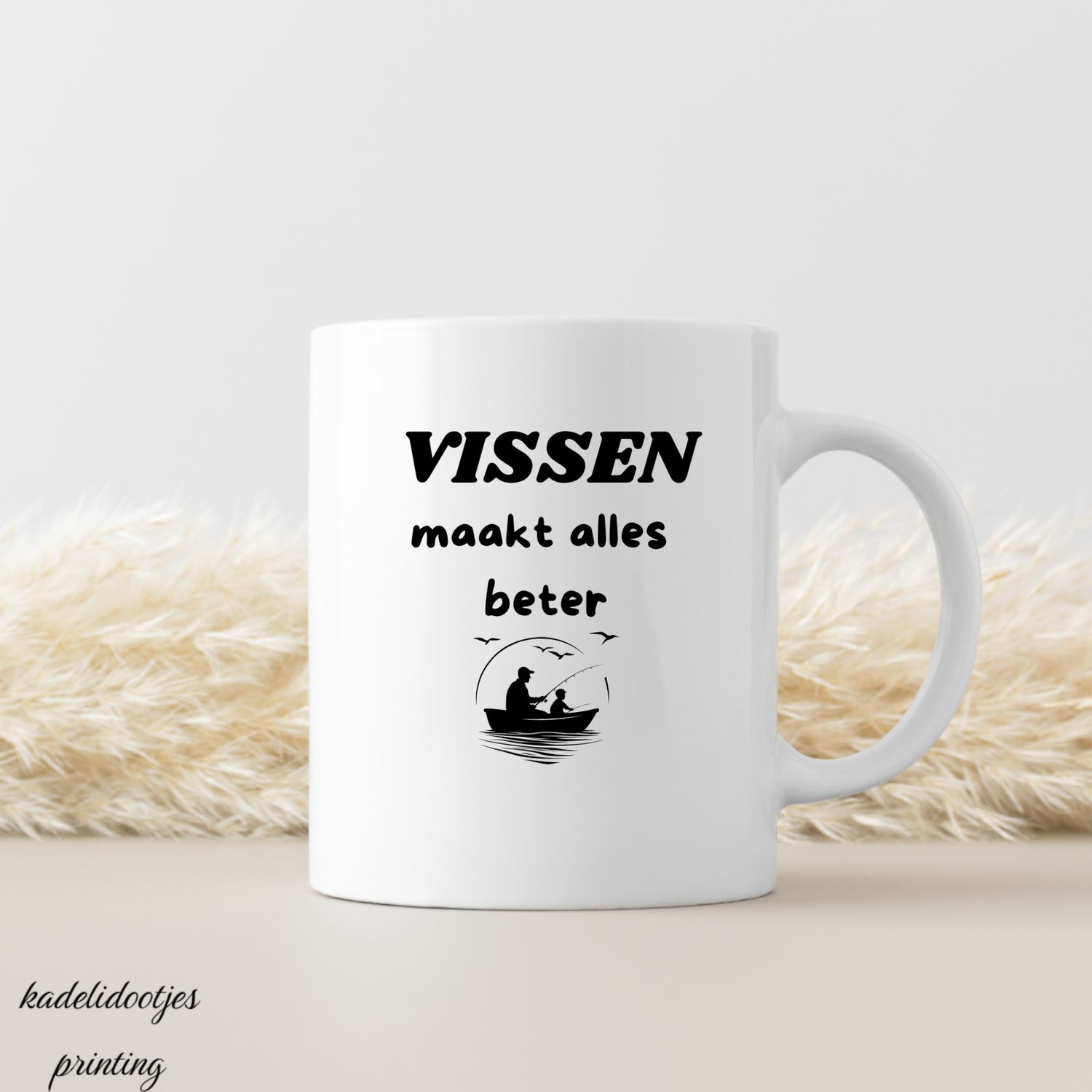 Vissen Maakt Alles Beter - Mok 11oz – Visser Cadeau