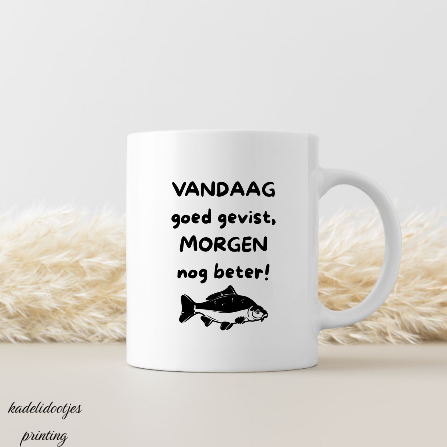 Vandaag Goed Gevist Morgen Nog Beter - Mok 11oz - Visser Cadeau