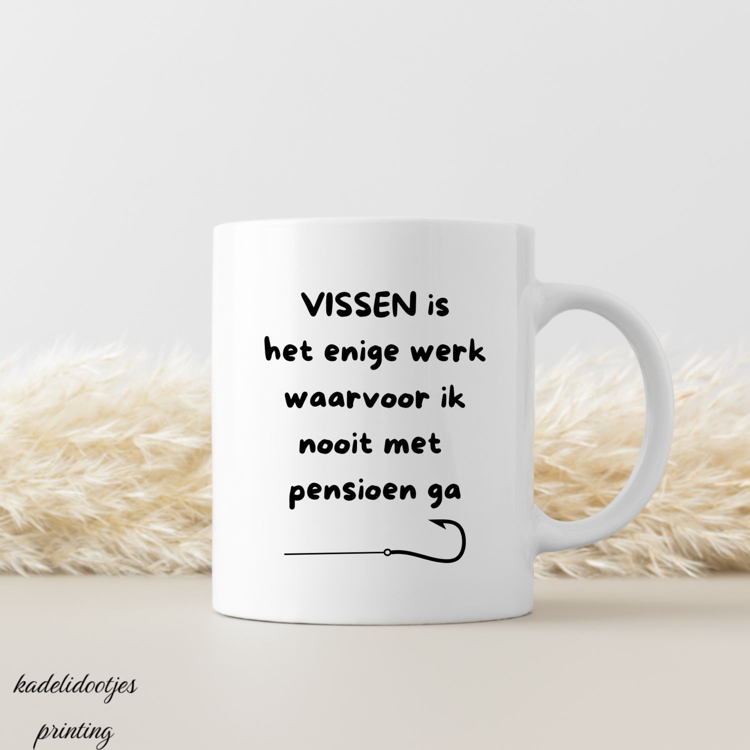 Vissen Nooit Met Pensioen - Mok 11oz – Visser Cadeau