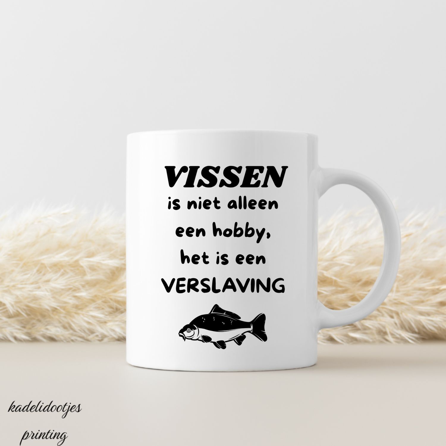 Vissen Is Niet Alleen Een Hooby, Het Is Een Verslaving - Mok 11oz – Visser Cadeau