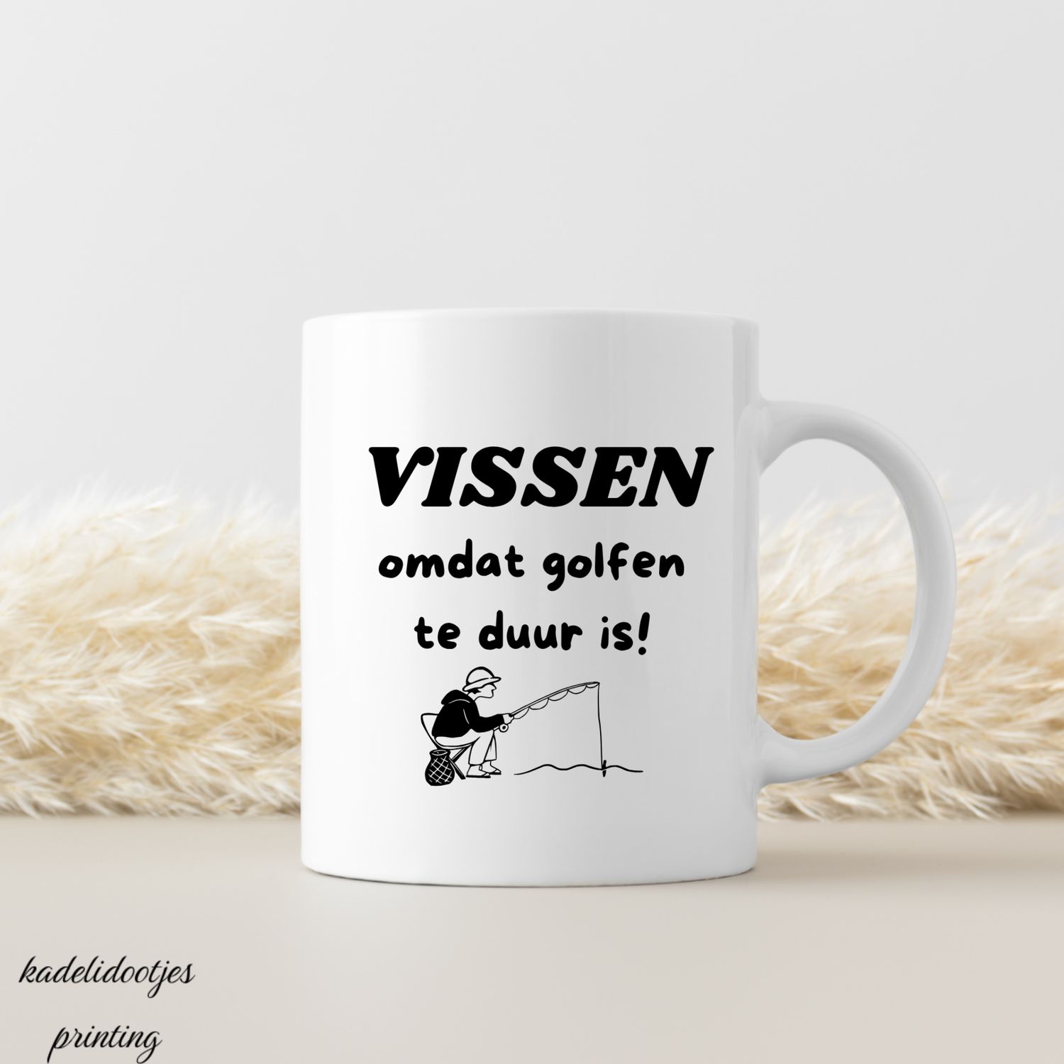 Vissen Omdat Golfen Te Duur Is - Mok 11oz - Visser Cadeau