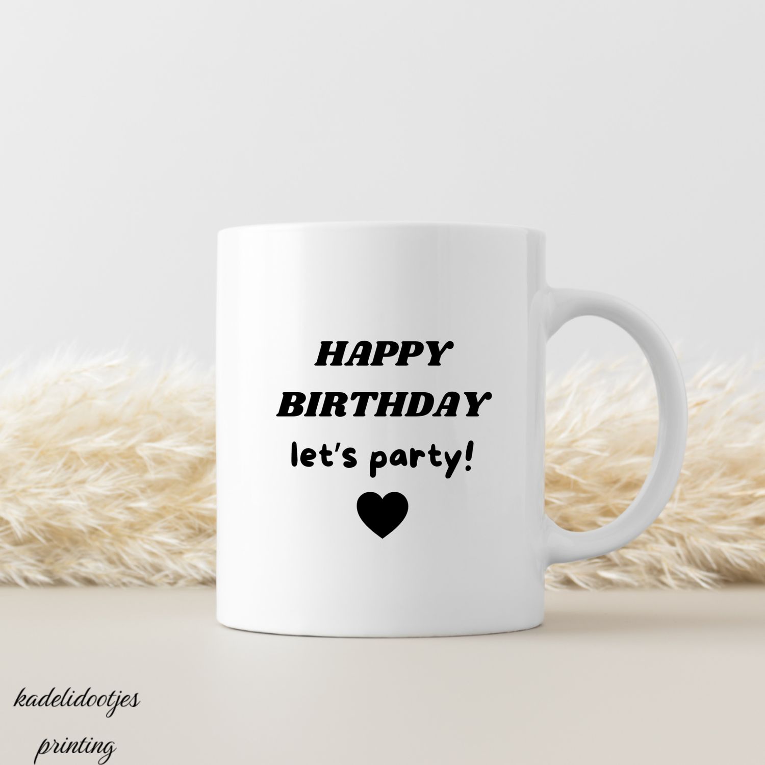Happy Birthday Let’s Party - Mok 11oz - Verjaardag cadeau