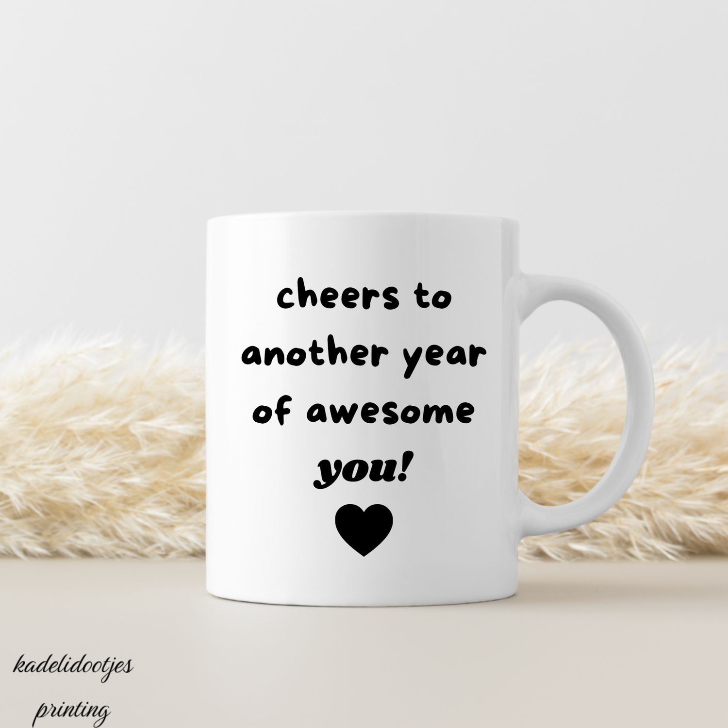 Cheers To Another Year Of Awesome You - Mok 11oz - Verjaardag Cadeau