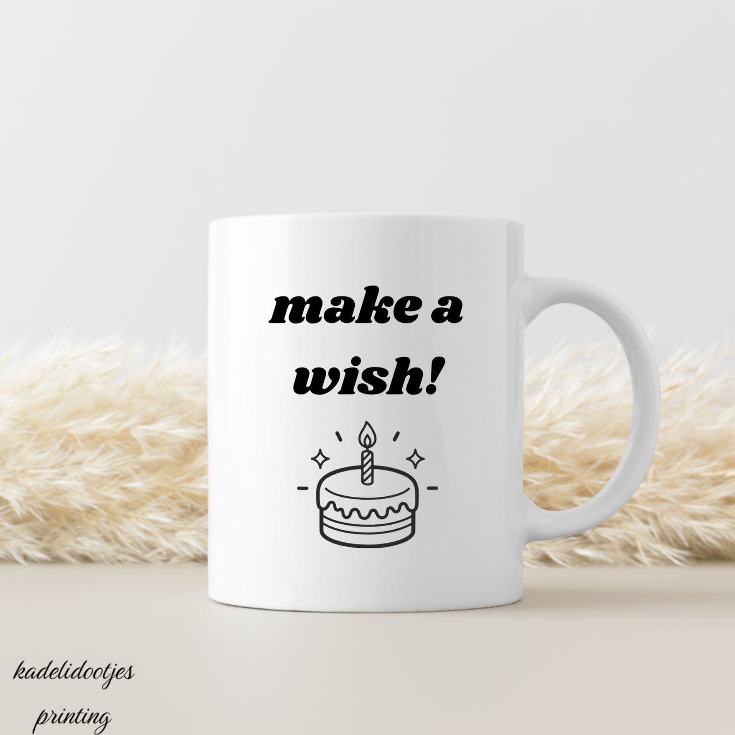 Make A Wish - Mok 11oz – Verjaardag Cadeau