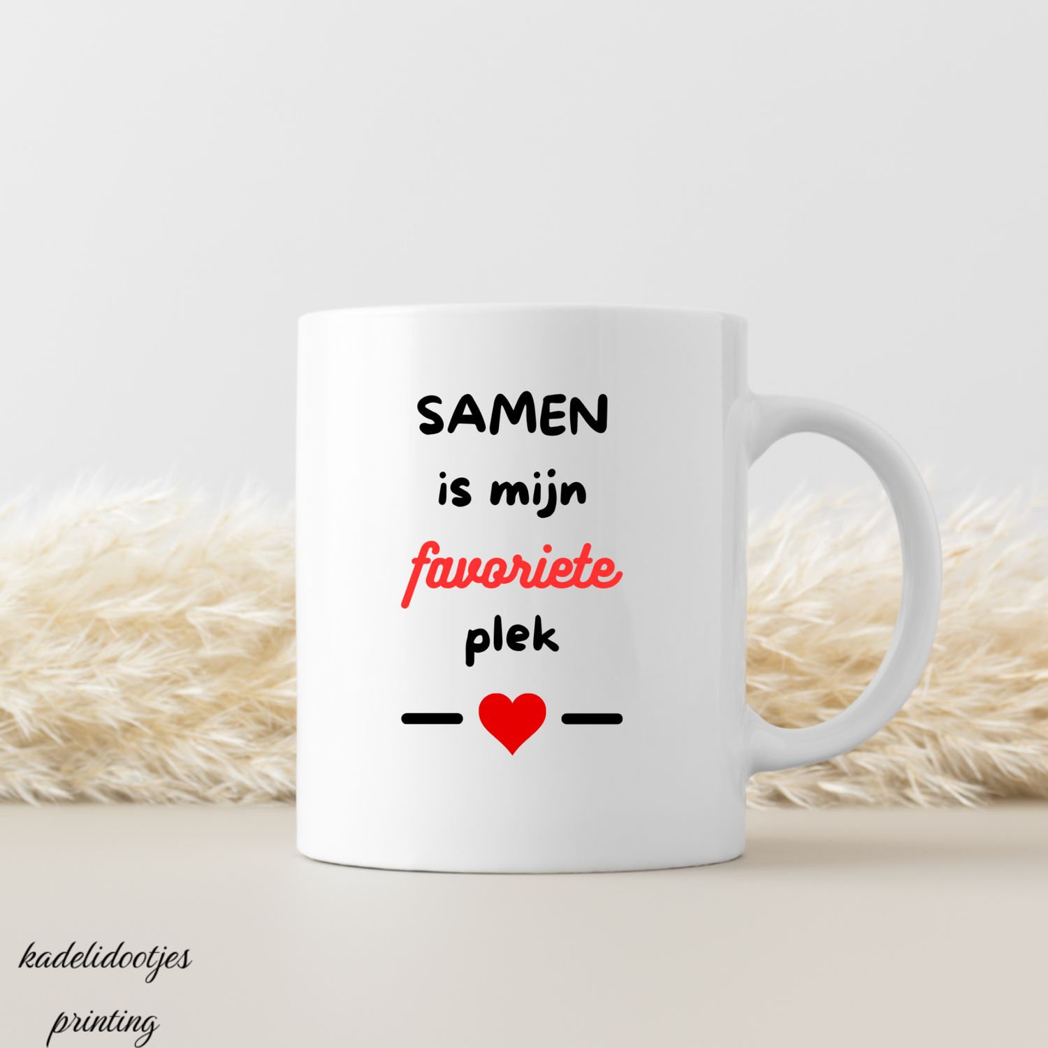 Samen Is Mijn Favoriete Plek - Mok 11oz - Romantische Koffiemok - Liefdevol Cadeau voor Koppels