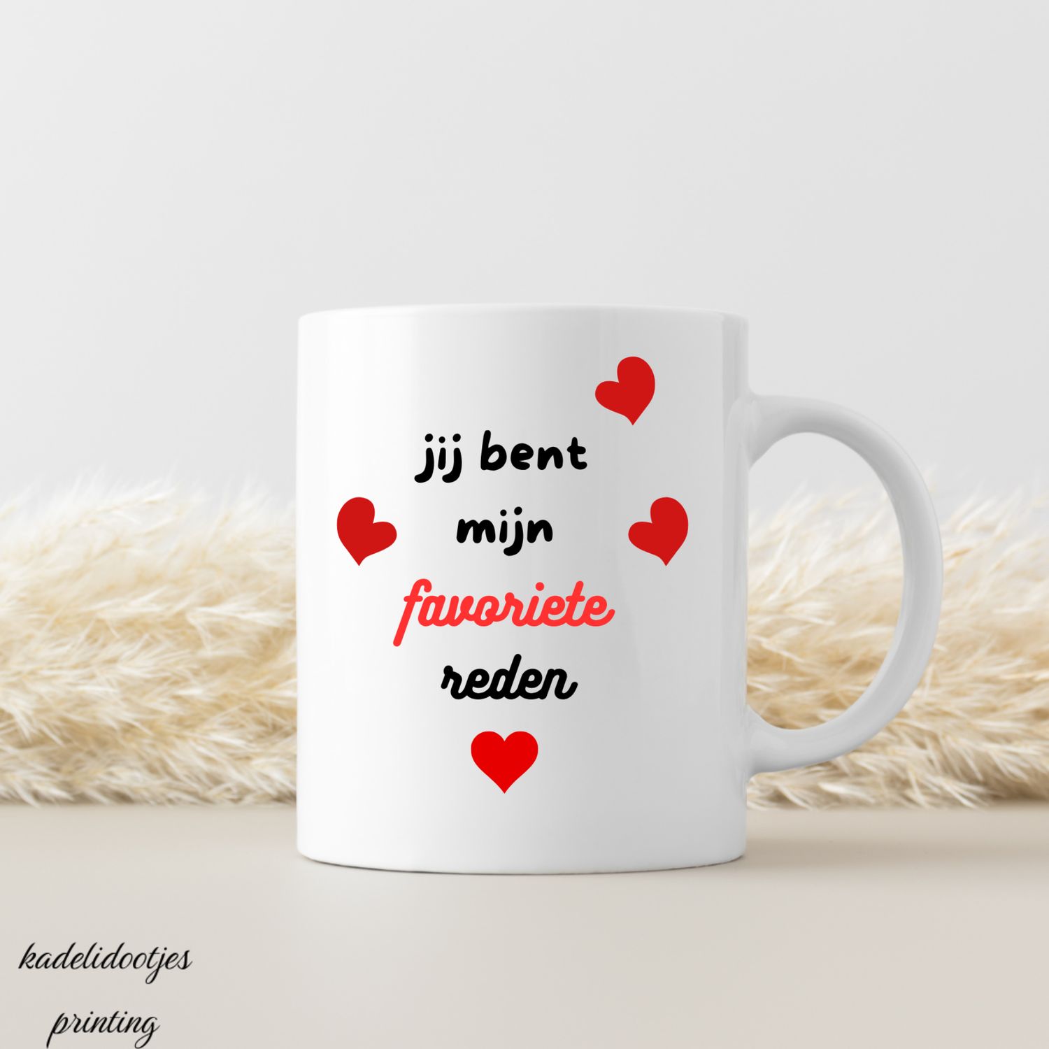 Jij Bent Mijn Favoriete Reden - Mok 11oz - Romantische Koffiemok - Liefdevol Cadeau voor Partner