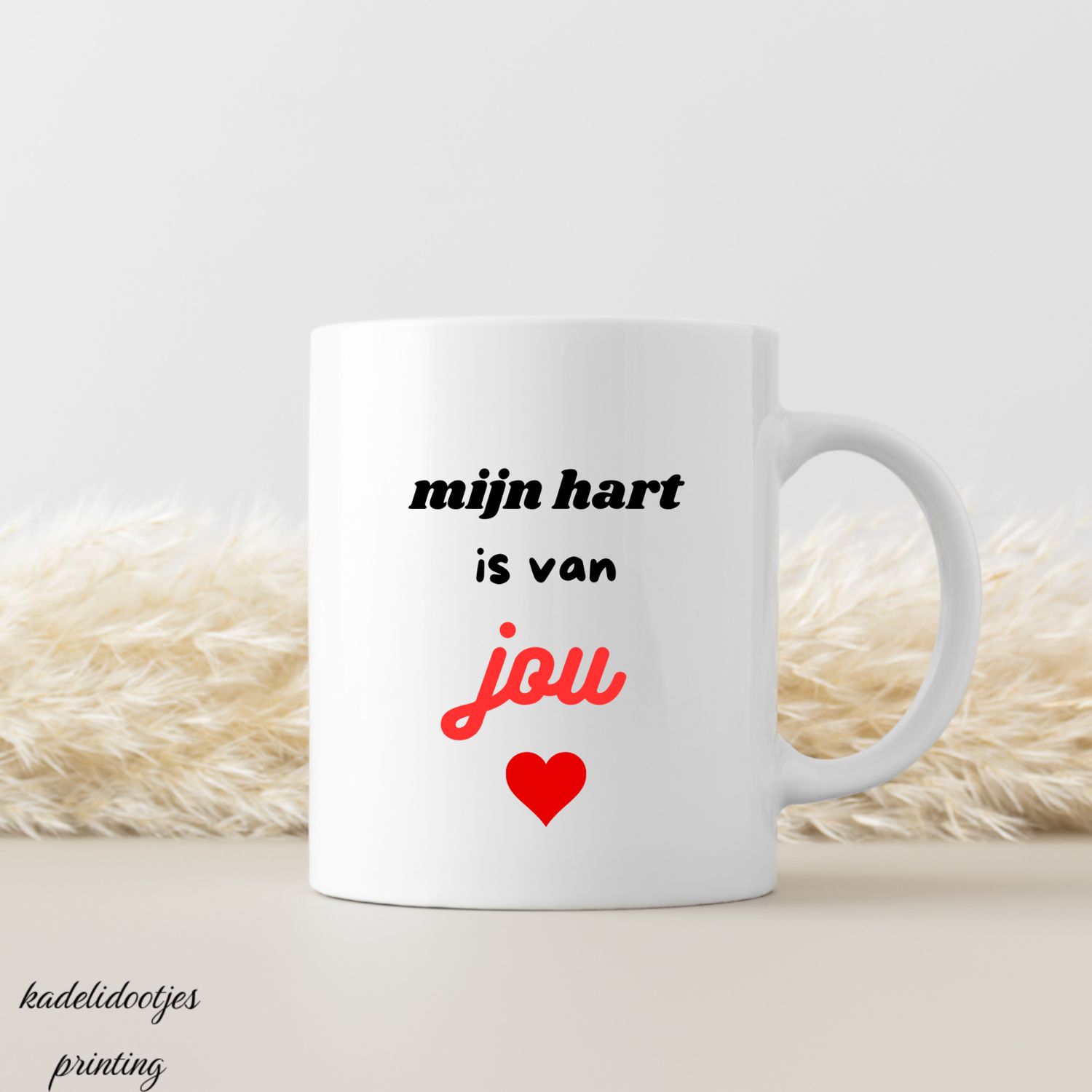 Mijn Hart Is Van Jou - Mok 11oz - Romantische Koffiemok - Liefdevol Cadeau voor Partner
