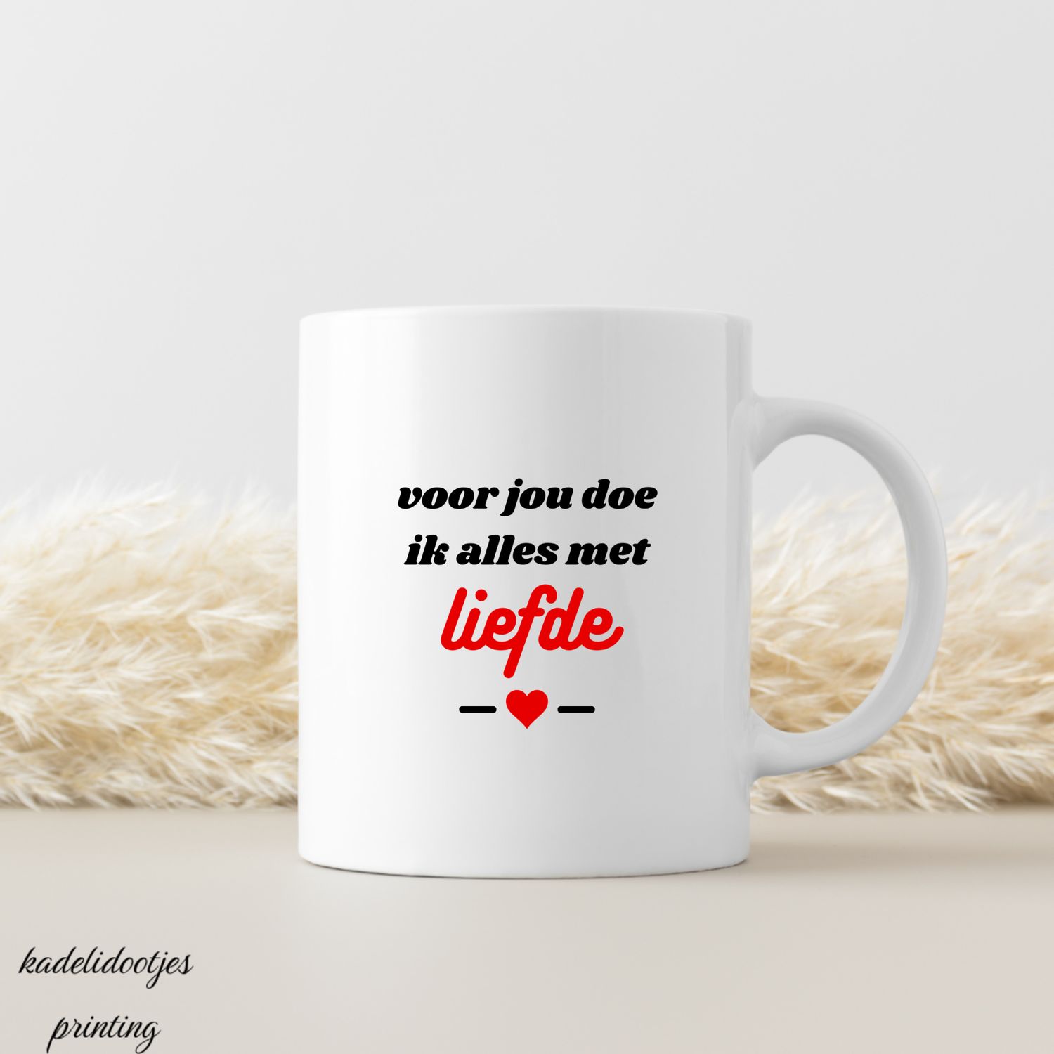 Voor Jou Doe Ik Alles Met Liefde - Mok 11oz - Romantische Koffiemok - Liefdevol Cadeau voor Partner