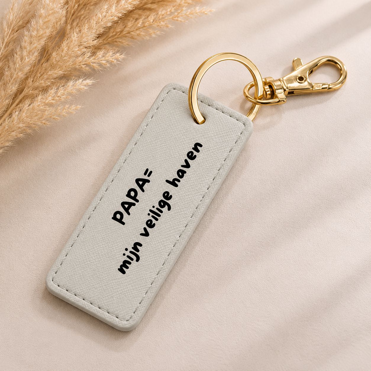Sleutelhanger Papa Mijn Veilige Haven – Liefdevol Cadeau Voor Papa | Vaderdag Geschenk