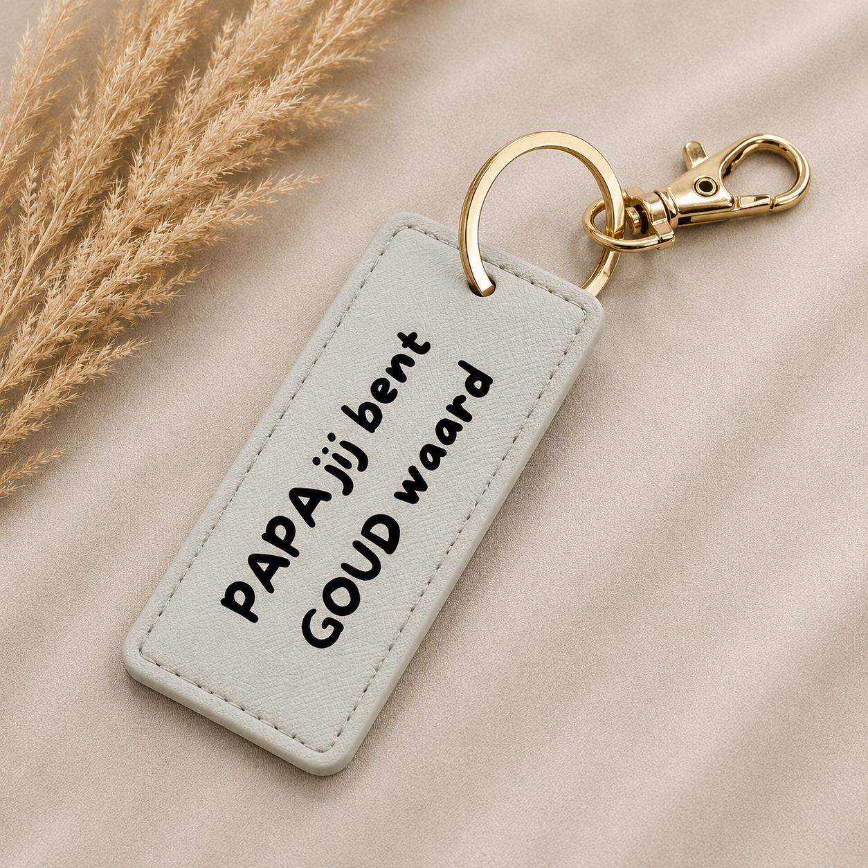 Sleutelhanger Papa Jij Bent Goud Waard – Liefdevol Cadeau Voor Papa | Vaderdag Geschenk