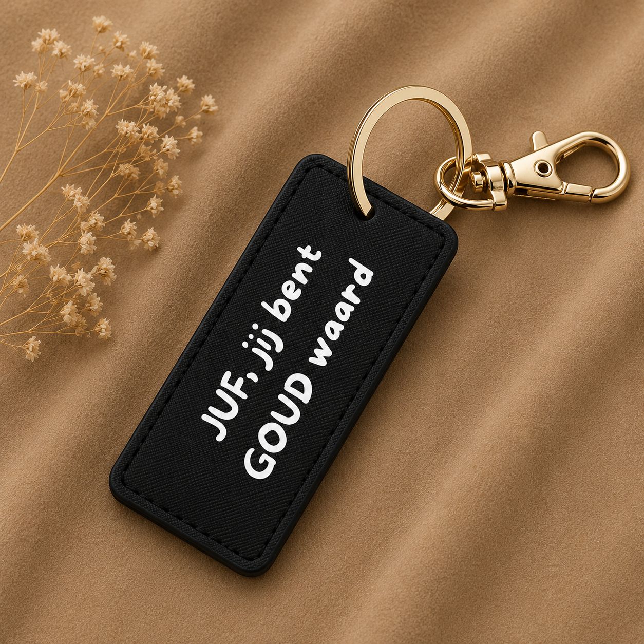 Sleutelhanger Juf Jij Bent Goud Waard – Origineel Cadeau Voor Juf - Bedankje Schooljaar