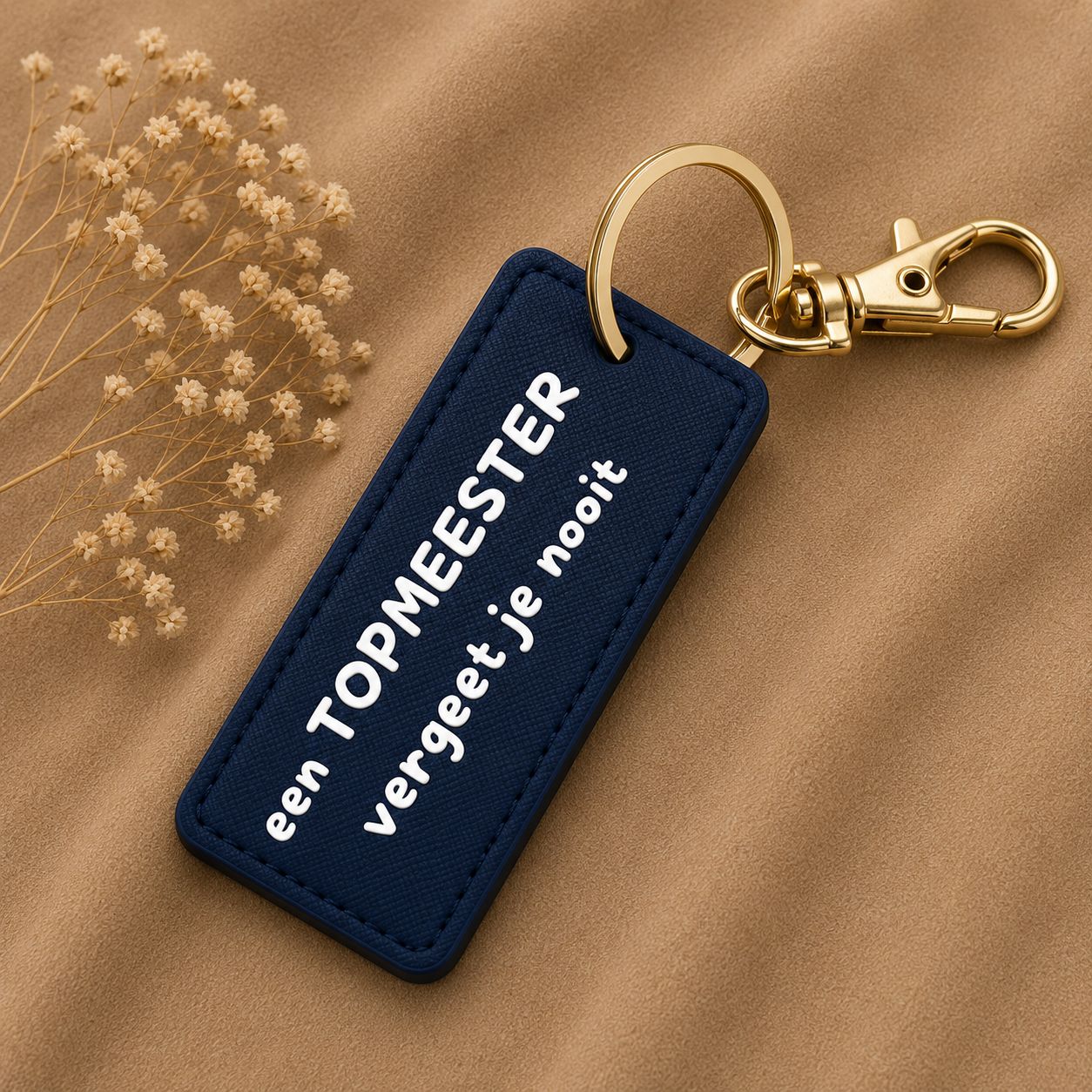 Sleutelhanger Een Topmeester Vergeet Je Nooit – Origineel Cadeau Voor Meester