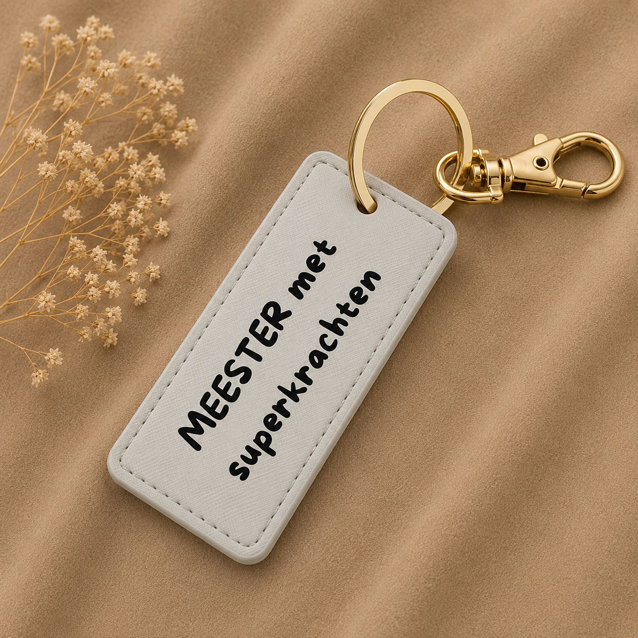 Sleutelhanger Meester Met Superkrachten – Origineel Cadeau Voor Meester