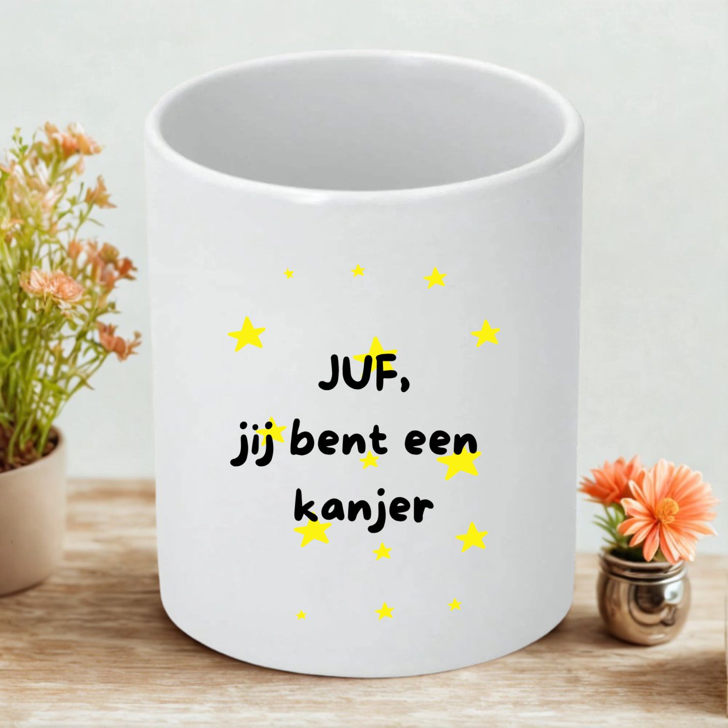 Bloempotje Juf Jij Bent een Kanjer – Lief Cadeau voor de Juf