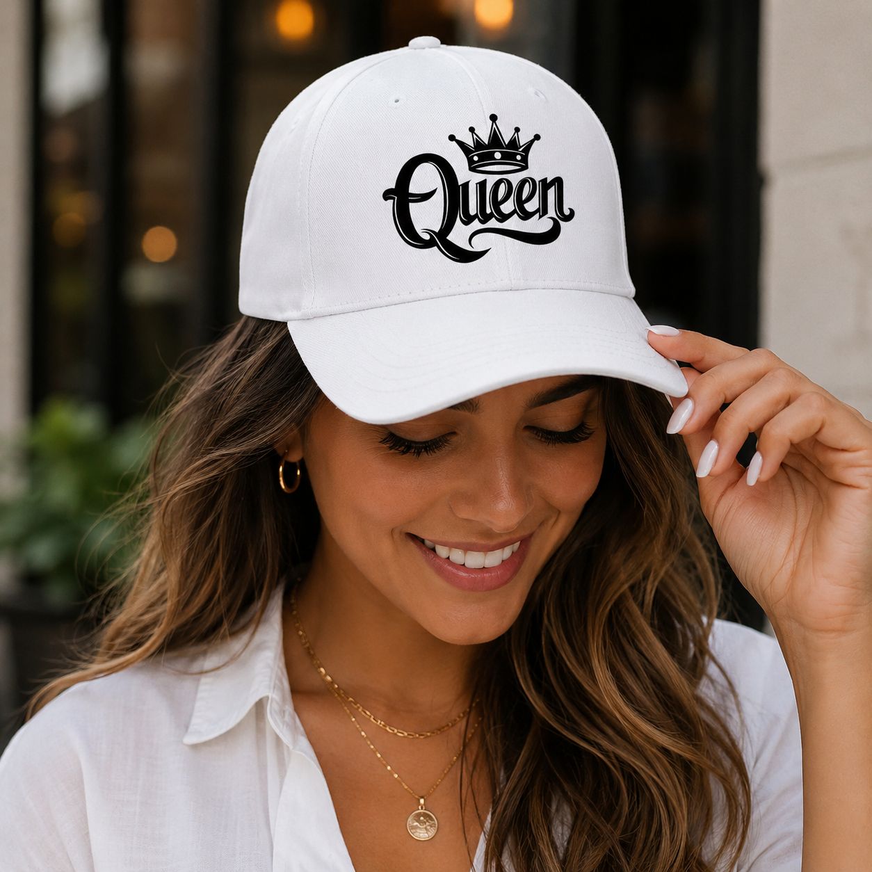 Queen Pet – Koninklijke Unisex Cap Met Kroon – Stijlvolle Pet Voor Dames