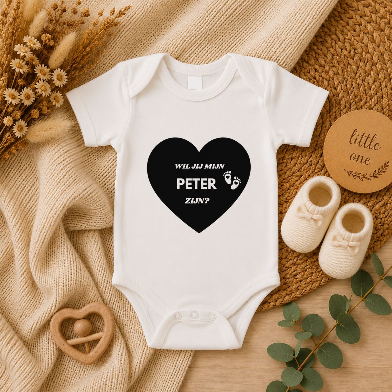 Wil Jij Mijn Peter Zijn? Hart Rompertje – Origineel Peter Cadeau