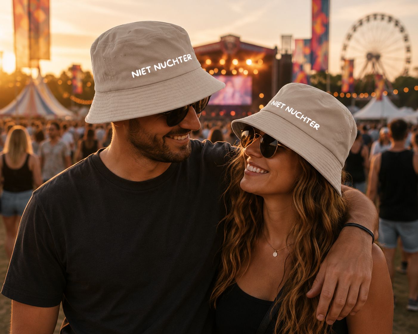 Niet Nuchter Bucket Hat – Festivalhoedje met Grappige Tekst