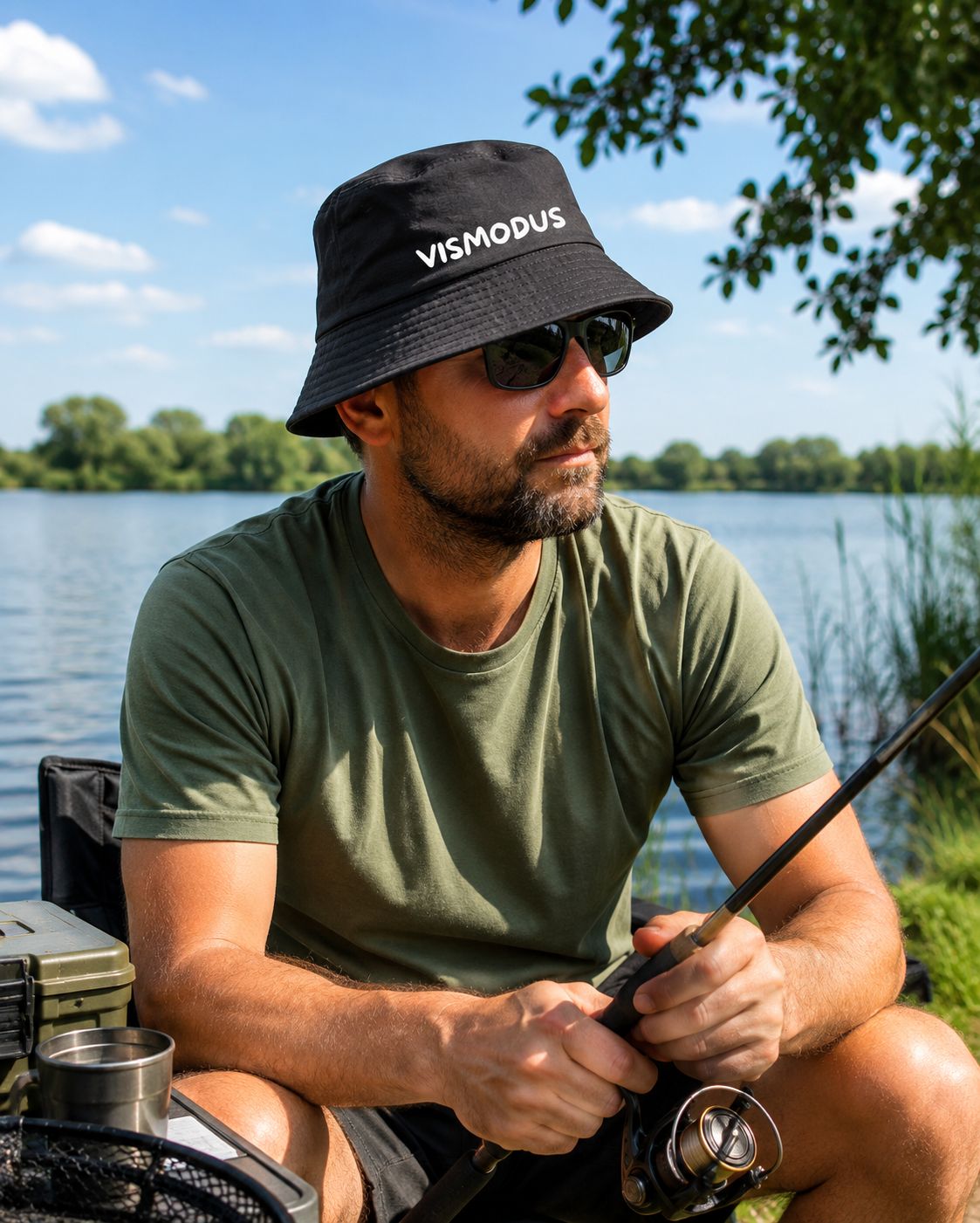 Vismodus Vissershoedje – Grappige Bucket Hat voor Echte Visliefhebbers