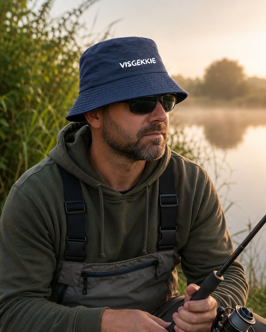 Visgekkie Vissershoedje – Grappige Bucket Hat voor Echte Visliefhebbers