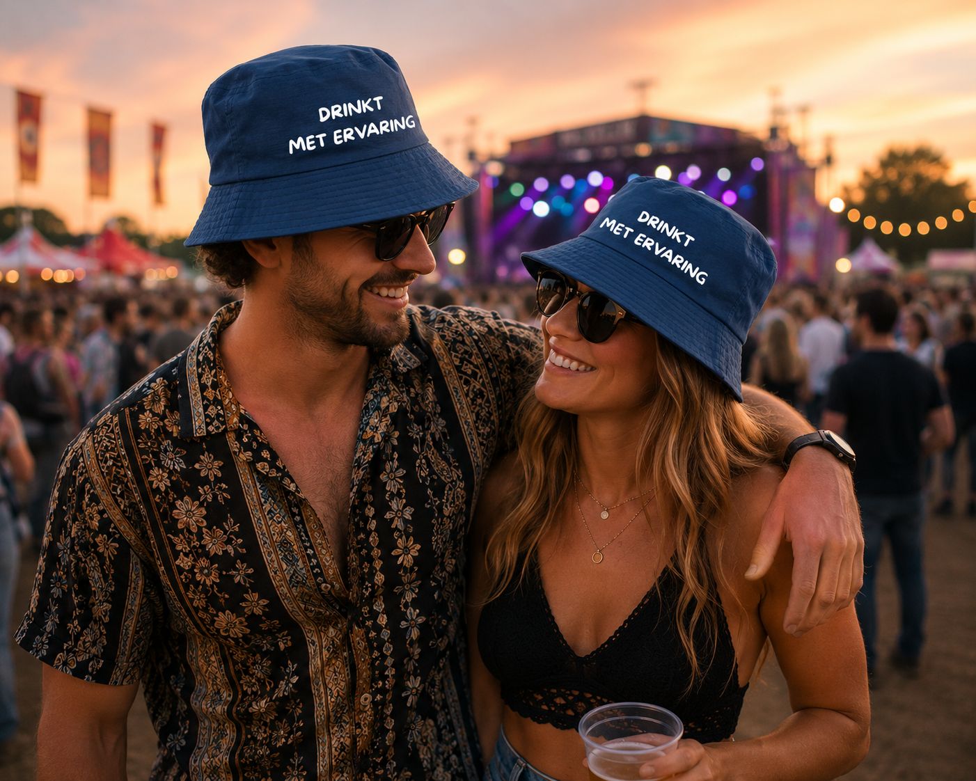 Drinkt Met Ervaring Bucket Hat – Grappig Festivalhoedje voor Bierliefhebbers