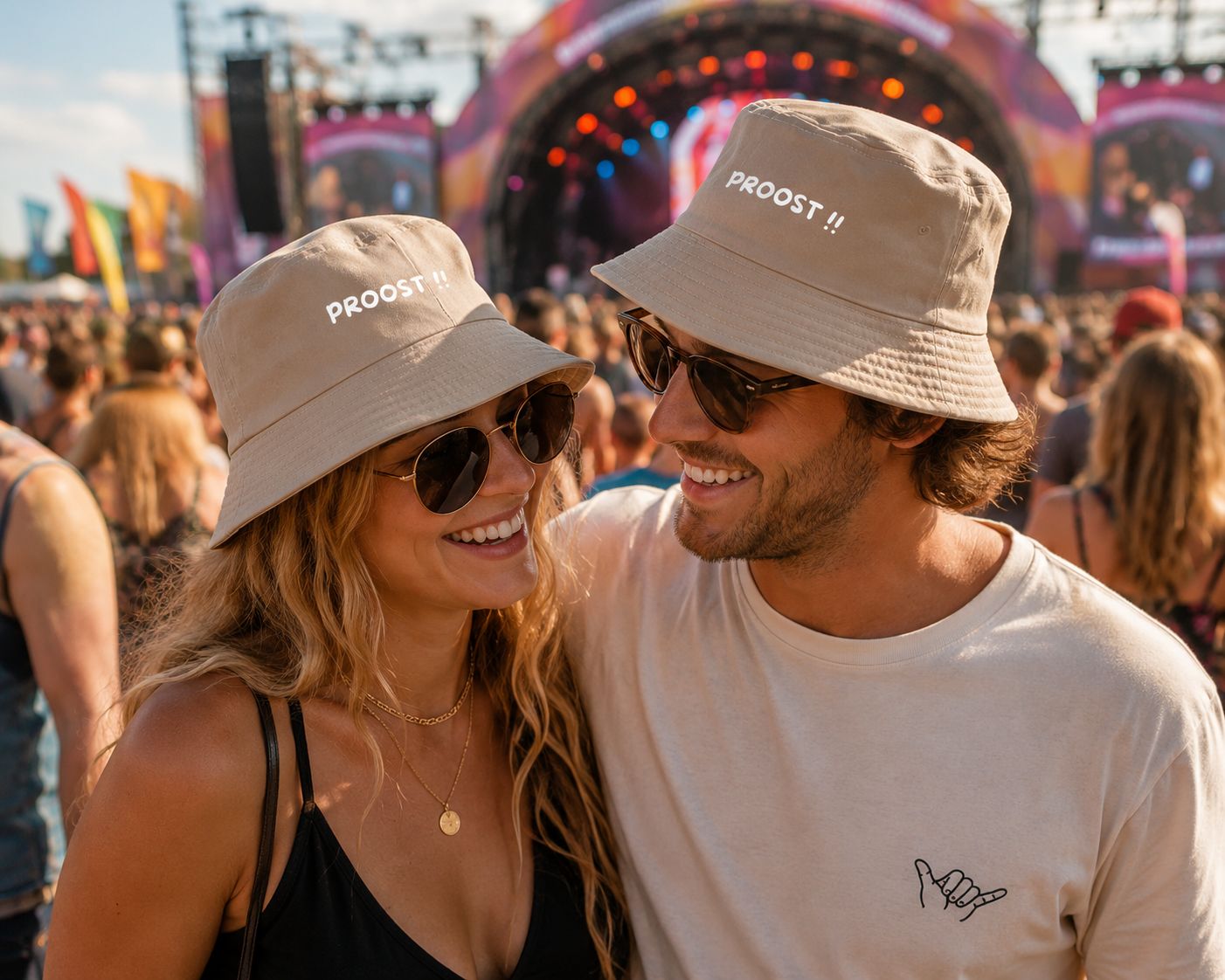 Proost Festival Bucket Hat – Vrolijk Vissershoedje voor Festivals en Zomerfeesten