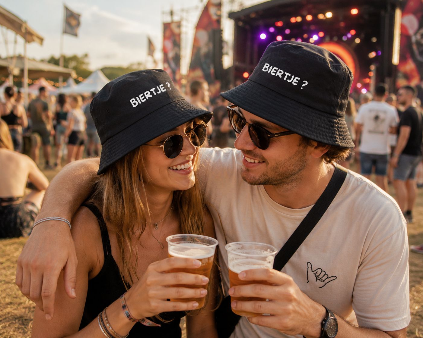 Biertje? Bucket Hat – Grappig Festivalhoedje voor Bierliefhebbers