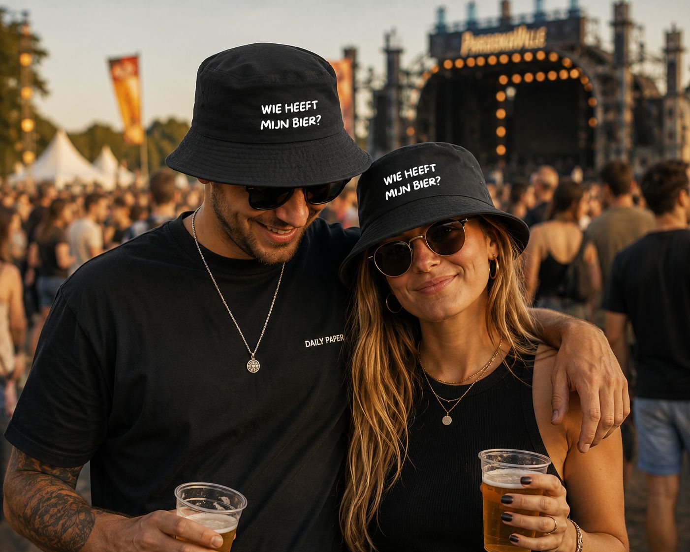 Wie Heeft Mijn Bier? Bucket Hat | Grappig Festival Hoedje met Tekst