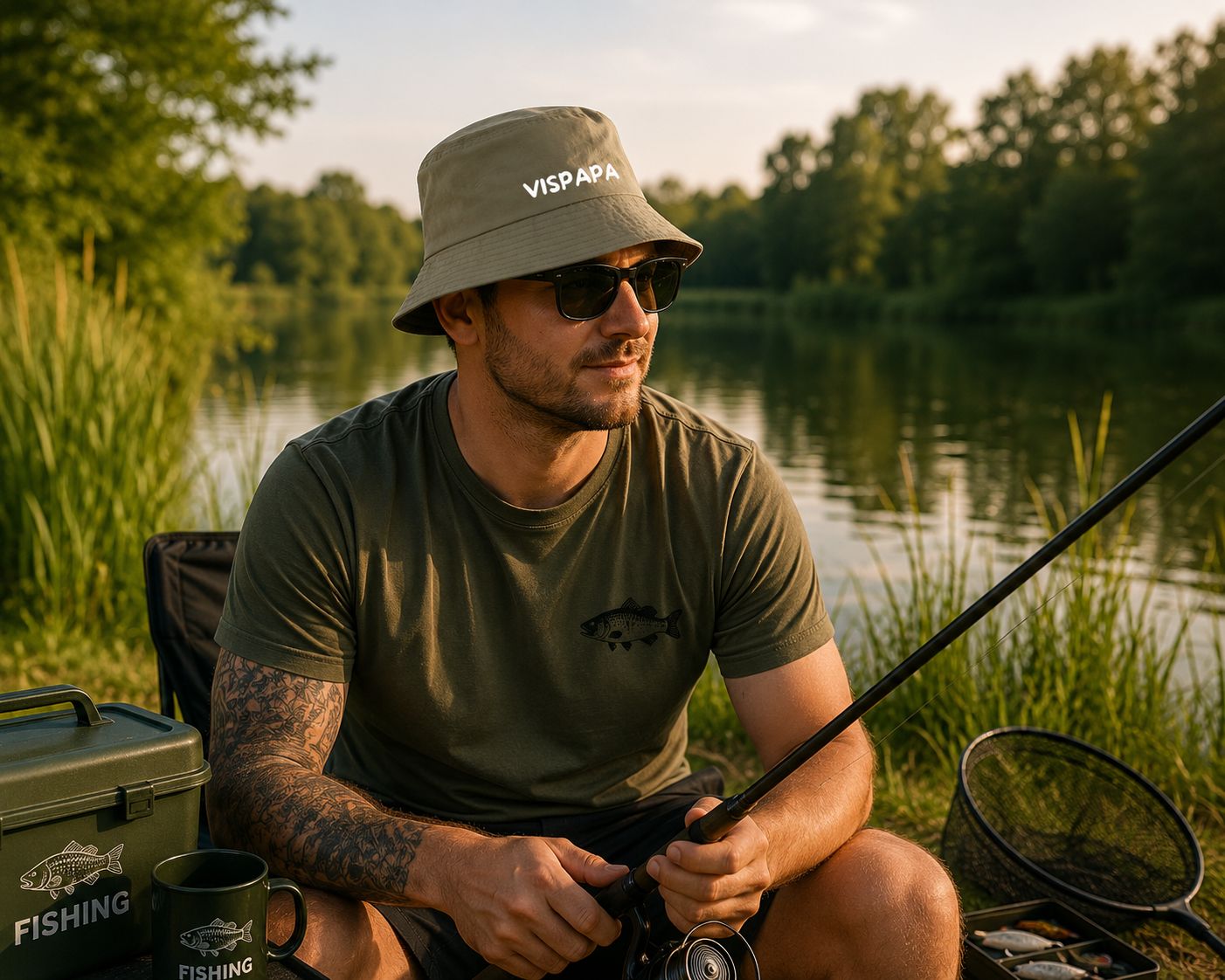 Vispapa Bucket Hat – Vissershoedje voor de Beste Vispapa