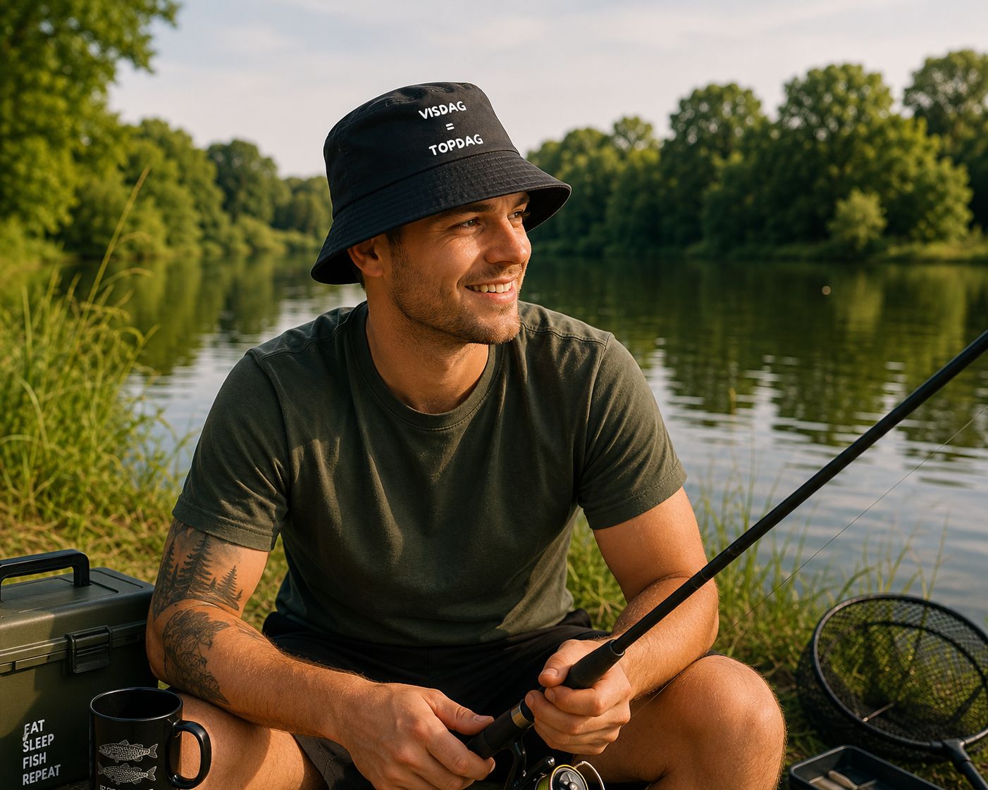 Visdag = Topdag Bucket Hat – Origineel Vissershoedje voor Visliefhebbers