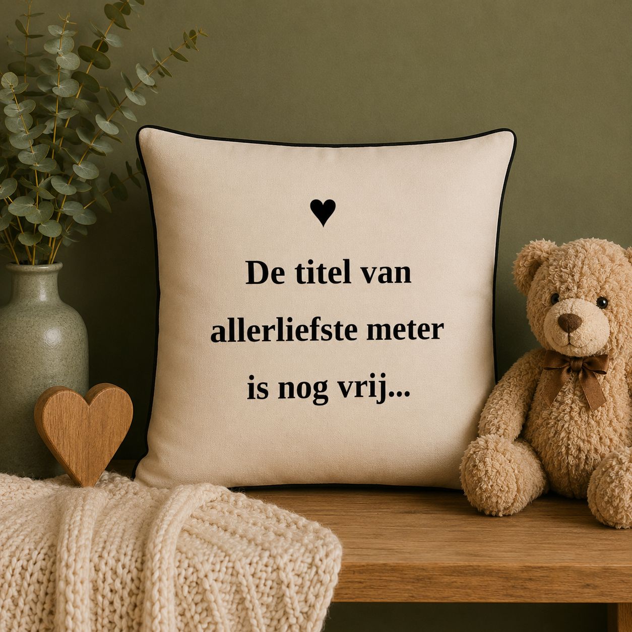 Sierkussen De Titel Van Allerliefste Meter Is Nog Vrij | Meter Cadeau