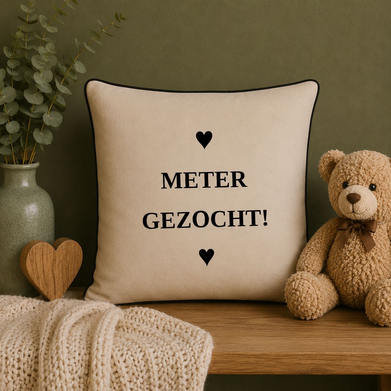 Sierkussen Meter Gezocht! | Origineel Meter Cadeau