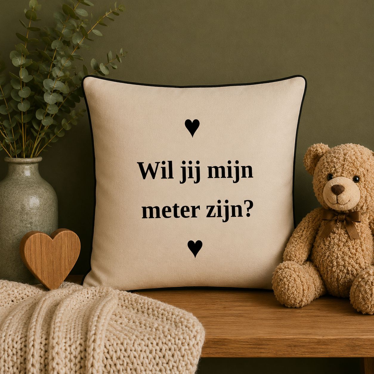 Sierkussen Wil Jij Mijn Meter Zijn? | Meter Vragen Cadeau
